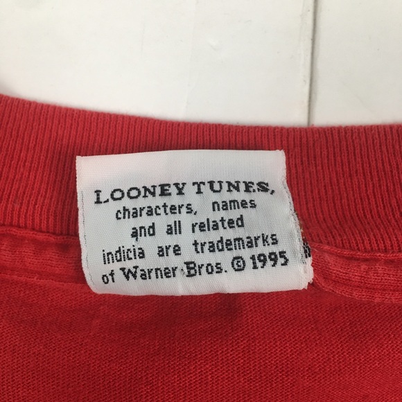 Vintage Looney Tunes Tweety Bird Graphic T-Shirt Red Cartoon 90s Warner Bros. - Picture 6 of 15